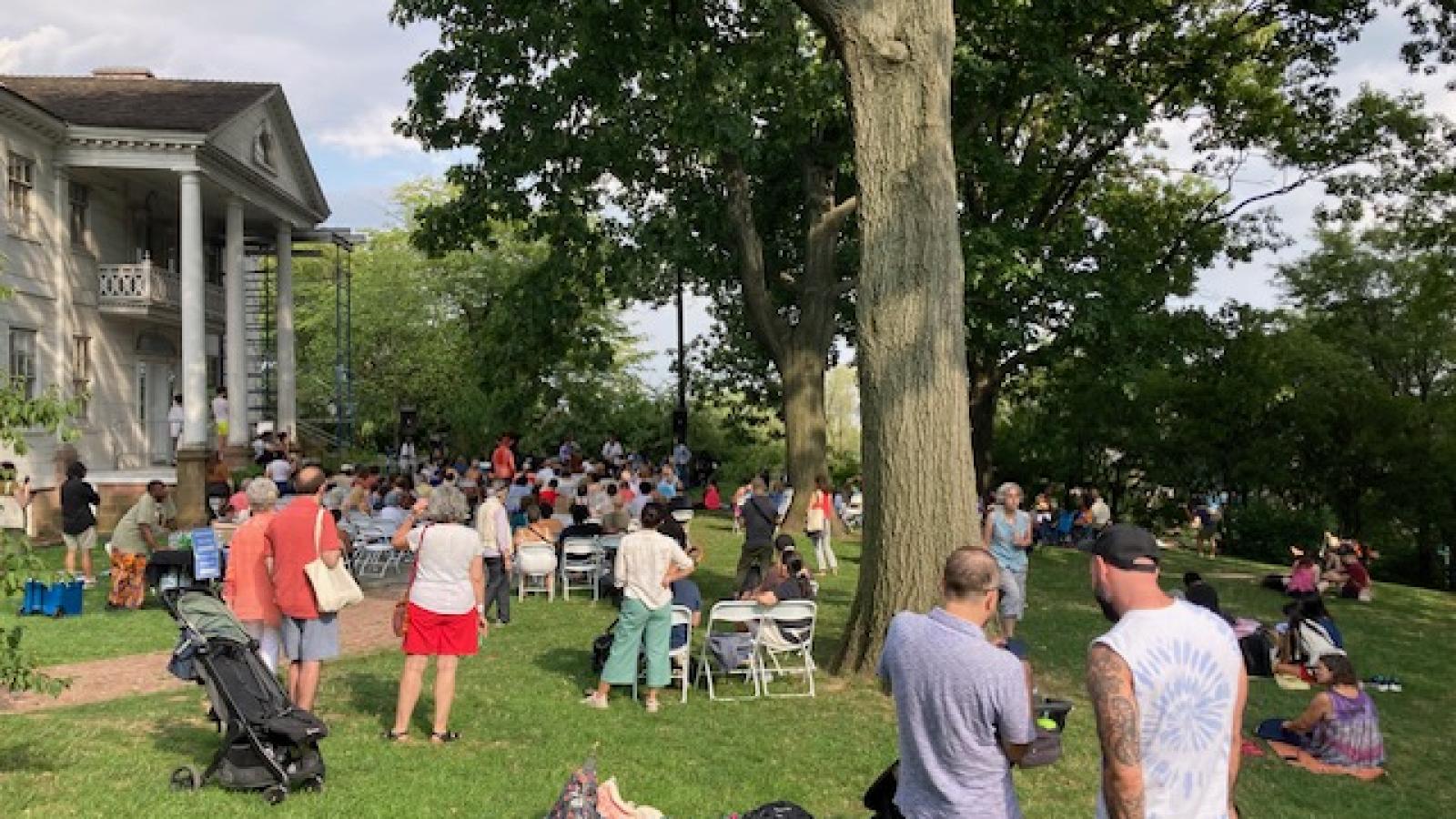 Group of individuals on lawn
